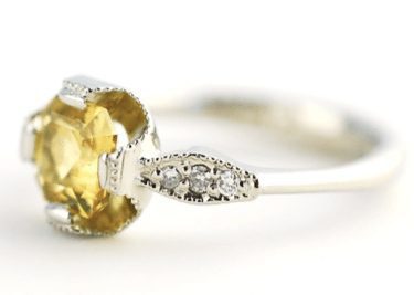 yellow sapphire custom engagement 