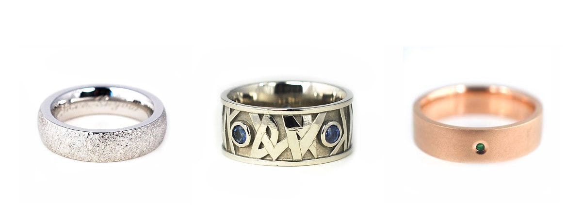 Custom mens wedding rings