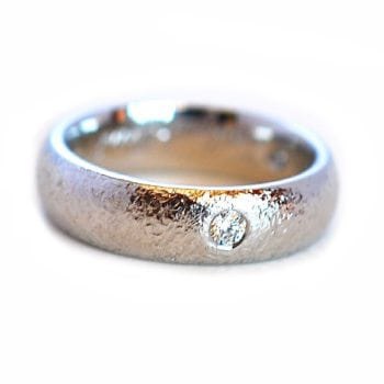 detailed custom platinum diamond men's wedding band