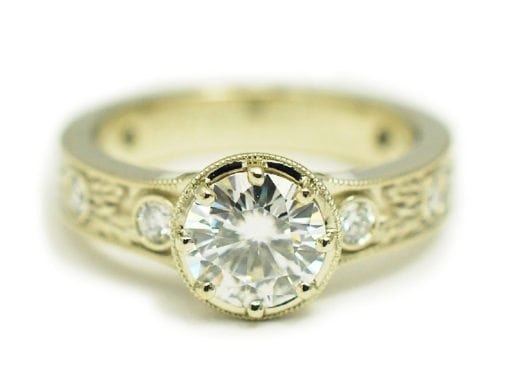 CONFLICT FREE ORGANIC DETAIL ENGAGEMENT RING
