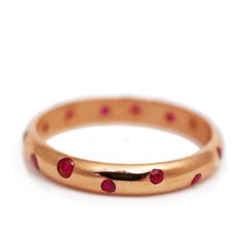 rose gold polka dotted band
