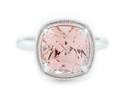 Pink Sapphire Engagement Ring