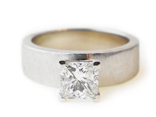 REPURPOSED PRINCESS CUT DIAMOND ENGAGEMENT RING