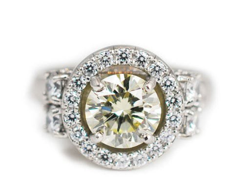 YELLOW DIAMOND HALO RING