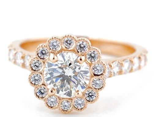 ROSE GOLD MOUNTAIN INSPIRED DIAMOND RING