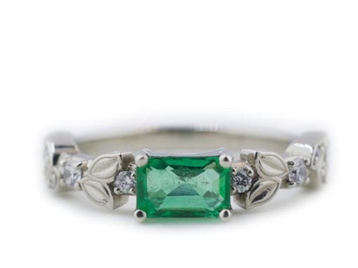 EMERALD VINE ENGAGEMENT RING