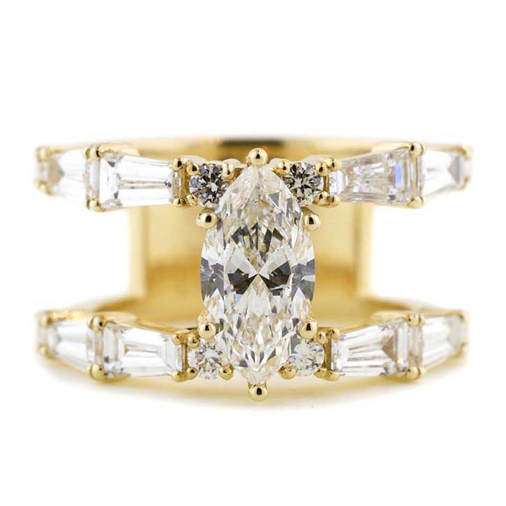 Stunning 1.25 ct - Princess Cut Diamond - Pave - Vintage - Double Band  Engagement Ring - Bridal Set - 10K Rose Gold - Walmart.com