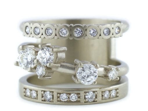 Three band heirloom diamond ring