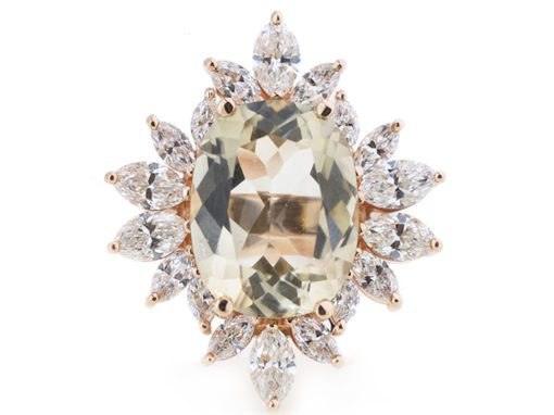 Vintage Aquamarine Floral Ring