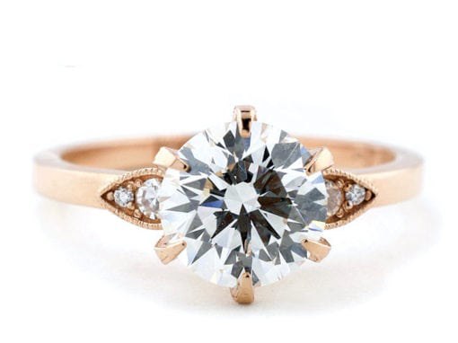 Round Diamond 6 Prong Engagement Ring