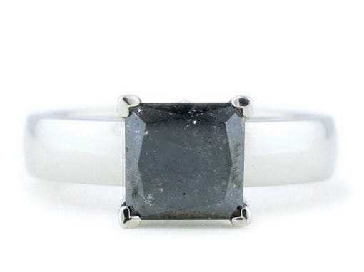 Black Diamond Engagement Ring