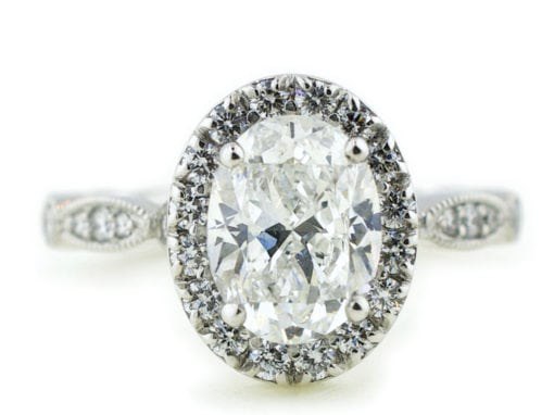 Oval Halo Engagement Ring