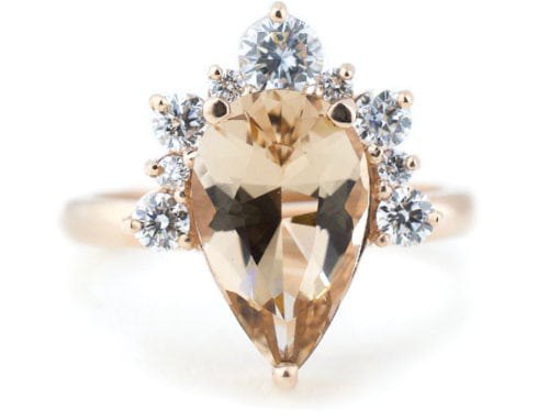 Pear Morganite Engagement Ring