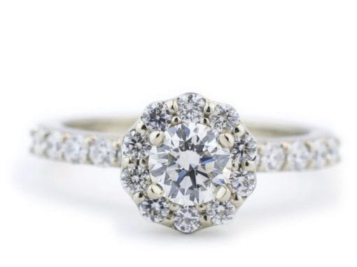 Lab Created Diamond Engagement Ring