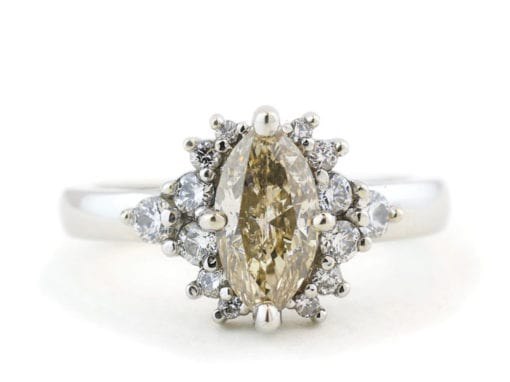 Marquise Champagne Diamond Ring
