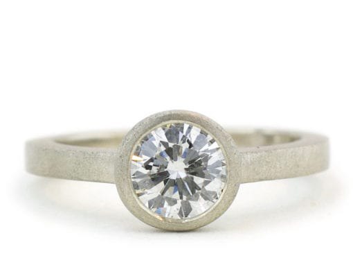Round Bezel Set Diamond Ring