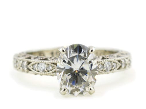Oval Moissanite Vintage Ring