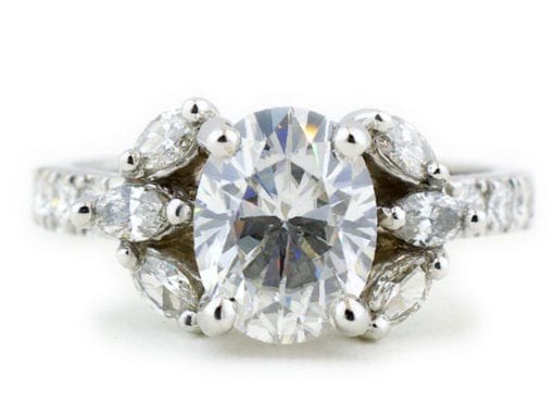 Oval Moissanite Engagement Ring