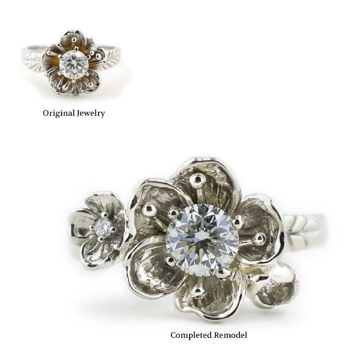 Star Blossom Ring, White Gold And Diamonds - Jewelry - Categories