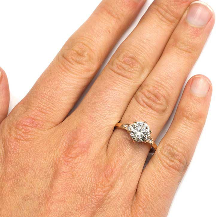 Delicate Shared Prong Diamond Ring - Brilliant Earth
