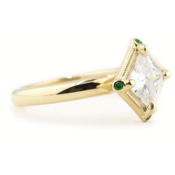 Kite Set Princess Engagement Ring With Twisted Band | Georgetown Jewelers |  Wood Dale, IL