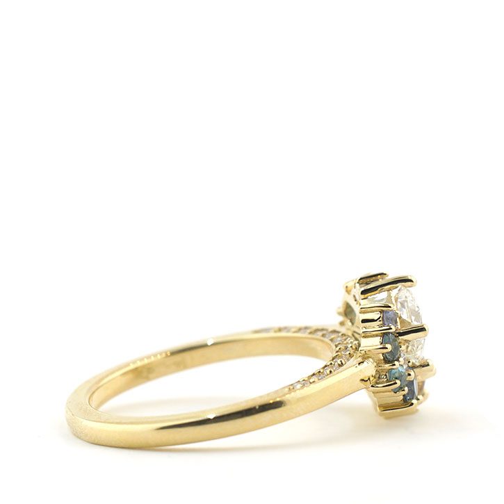 Ocean Inspired Cluster Ring | Custom Engagement Rings