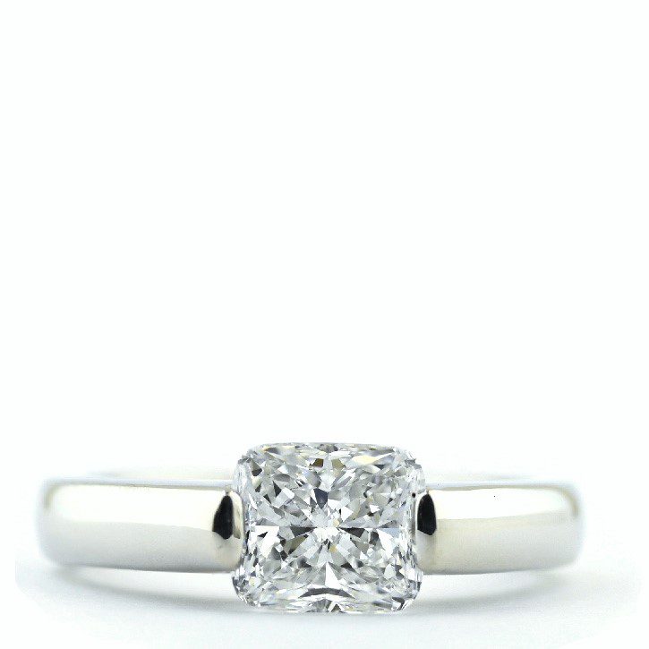 Men's Radiant Cut Diamond Ring Tension Setting, 2.20 Ctw F VS2 GIA –  Kingofjewelry.com